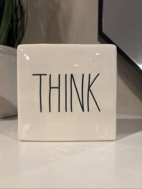 Rae Dunn THINK/EVOLVE Paperweight or Office Decor - NWOT! desk home motivational
